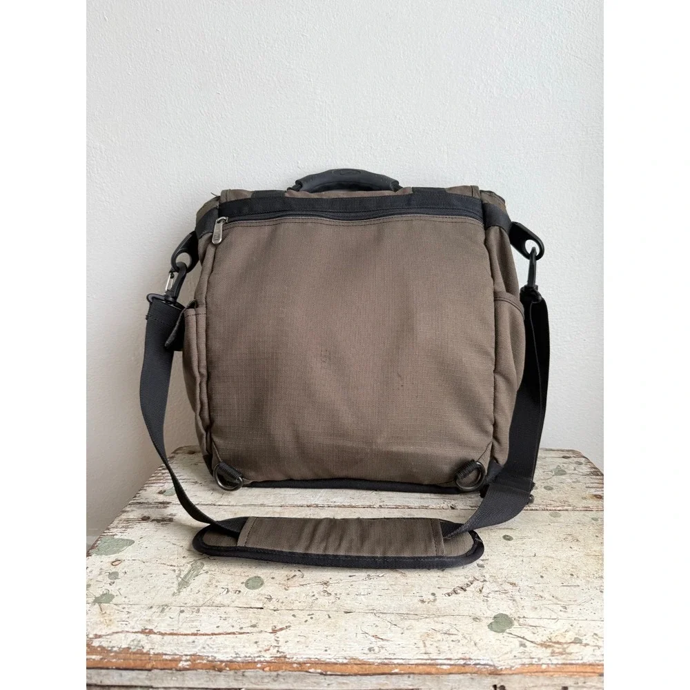 Nike Vintage Messenger Bag Brown Canvas Convertible Backpack Y2K Utility